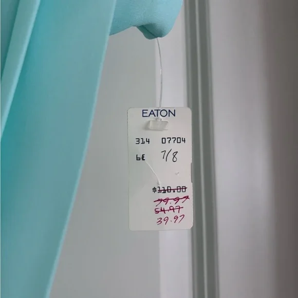 Elegant Vintage Aqua Pleated Dress - Picture 3 of 10